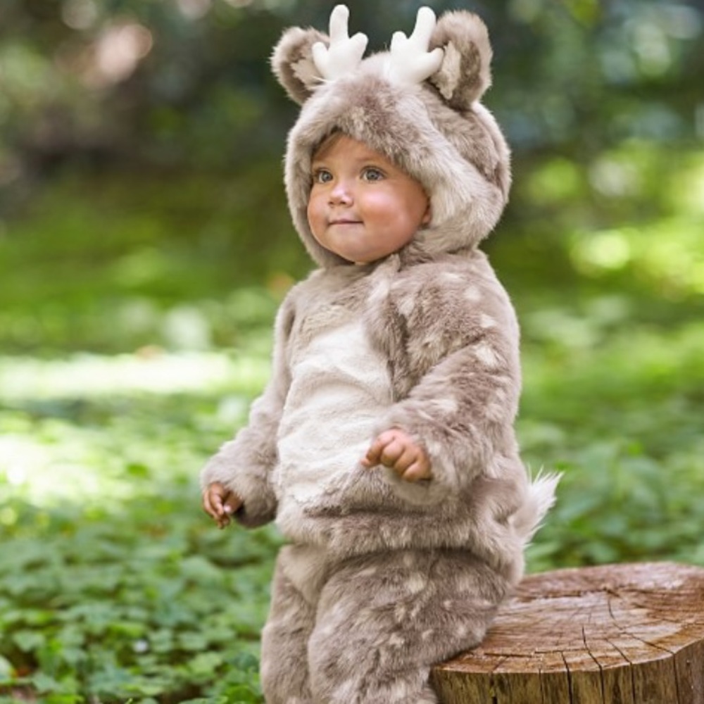 Pottery barn baby deer costume size: 0-6 mo.